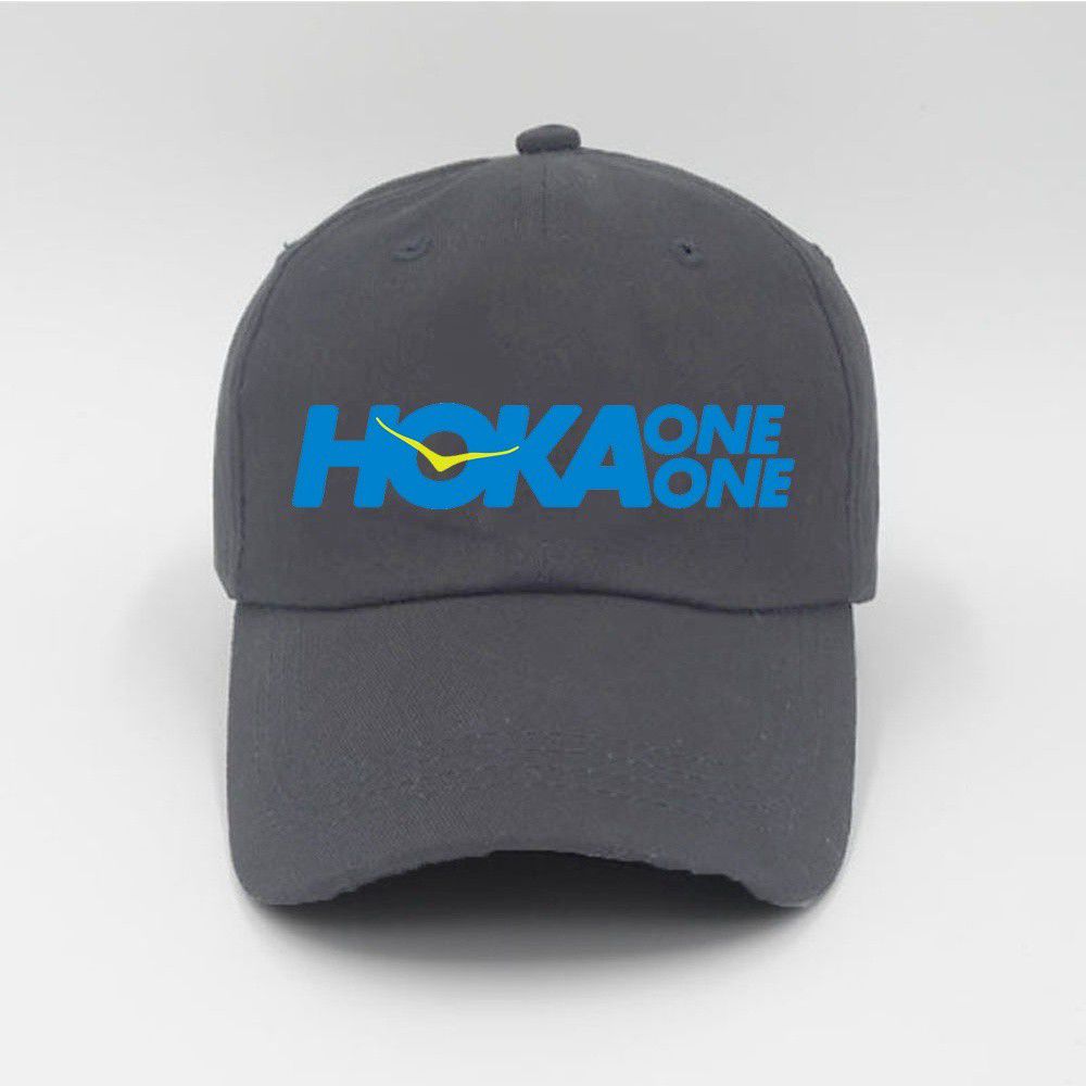 Hoka One One Logo Top Level - Baseball Caps - Grey,Australia EJT-536974